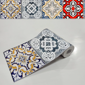 WallDesign Mosaic Tile Sticker - 30 Self-Adhesive Tiles for Decoration of Kitchen, Bathroom, Furniture, Door, Floor - 4 in X 10 Ft Durable Vinyl Film